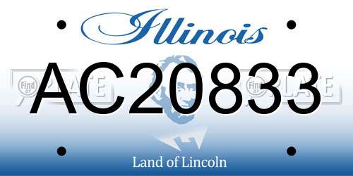 AC20833 Illinois License Plate