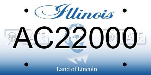 AC22000 Illinois License Plate