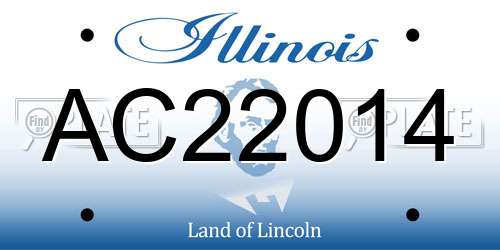 AC22014 Illinois License Plate