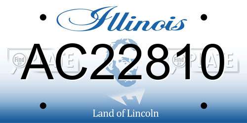 AC22810 Illinois License Plate