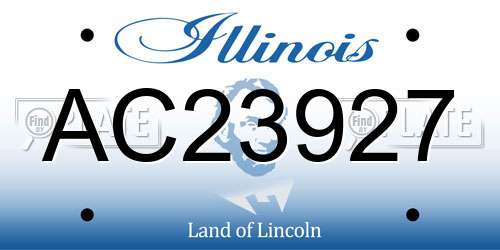 AC23927 Illinois License Plate