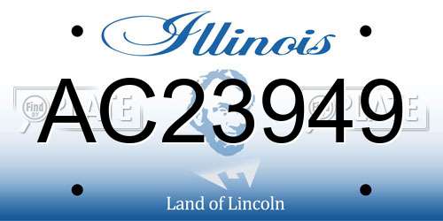 AC23949 Illinois License Plate