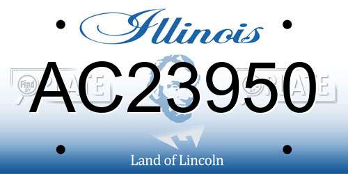 AC23950 Illinois License Plate