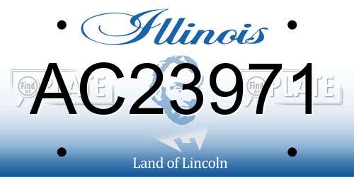 AC23971 Illinois License Plate