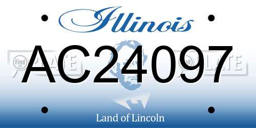 AC24097 Illinois License Plate