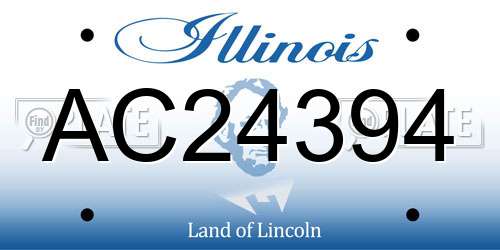 AC24394 Illinois License Plate