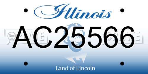 AC25566 Illinois License Plate
