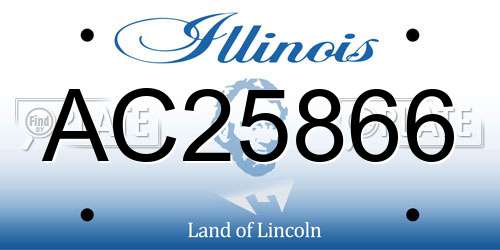 AC25866 Illinois License Plate