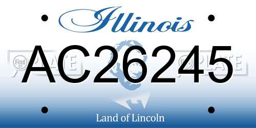 AC26245 Illinois License Plate