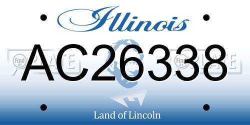 AC26338 Illinois License Plate