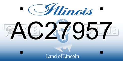 AC27957 Illinois License Plate