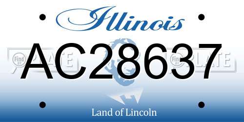 AC28637 Illinois License Plate