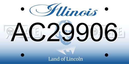 AC29906 Illinois License Plate