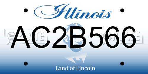 AC2B566 Illinois License Plate