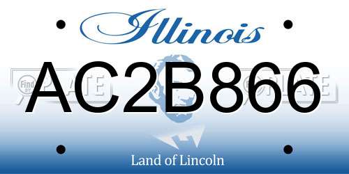 AC2B866 Illinois License Plate