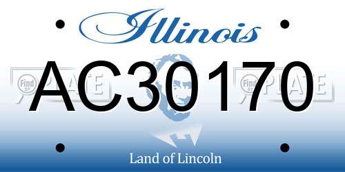 AC30170 Illinois License Plate