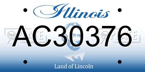 AC30376 Illinois License Plate