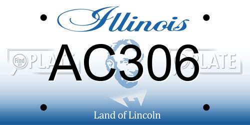 AC306 Illinois License Plate