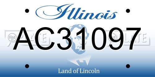 AC31097 Illinois License Plate