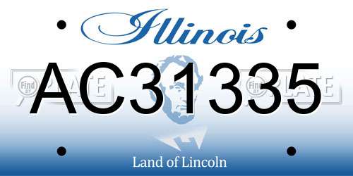AC31335 Illinois License Plate