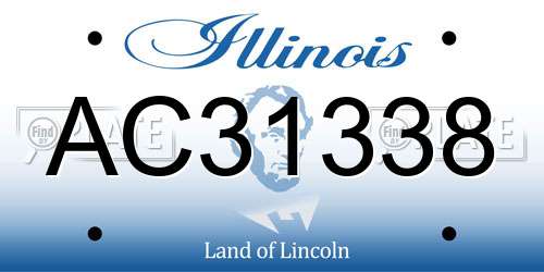 AC31338 Illinois License Plate