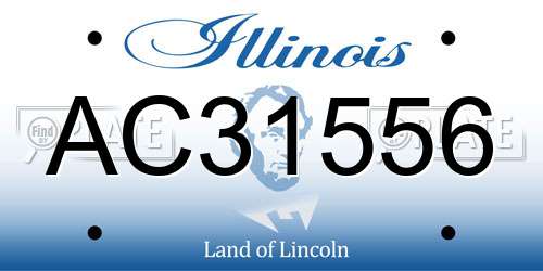 AC31556 Illinois License Plate