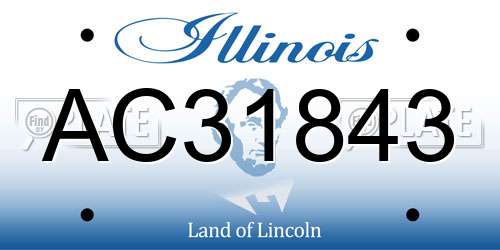 AC31843 Illinois License Plate