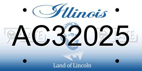 AC32025 Illinois License Plate