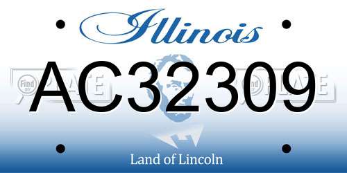 AC32309 Illinois License Plate