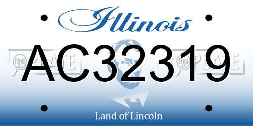 AC32319 Illinois License Plate