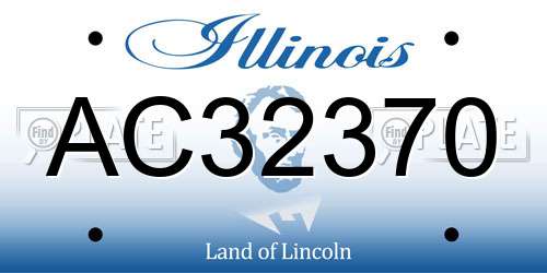 AC32370 Illinois License Plate