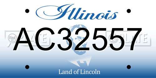AC32557 Illinois License Plate