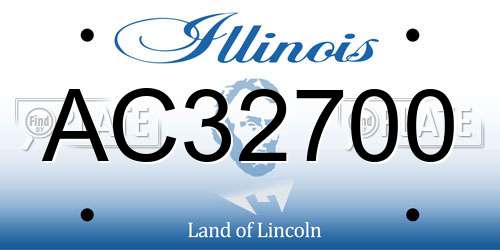 AC32700 Illinois License Plate