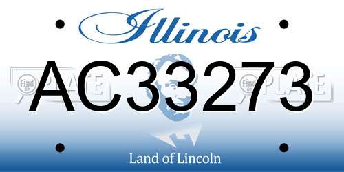 AC33273 Illinois License Plate