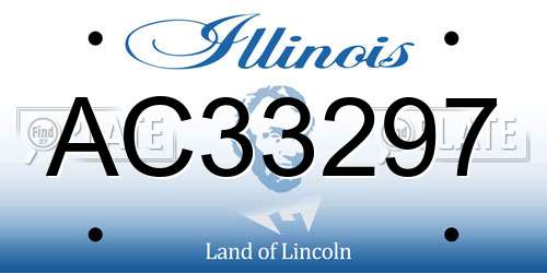 AC33297 Illinois License Plate