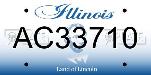 AC33710 Illinois License Plate