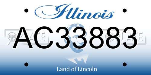 AC33883 Illinois License Plate