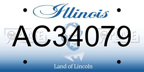 AC34079 Illinois License Plate