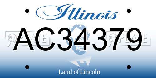 AC34379 Illinois License Plate