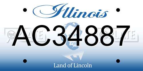 AC34887 Illinois License Plate