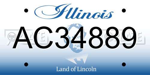 AC34889 Illinois License Plate