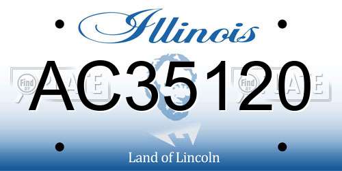 AC35120 Illinois License Plate