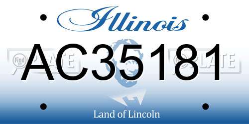 AC35181 Illinois License Plate