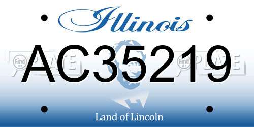 AC35219 Illinois License Plate