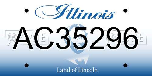 AC35296 Illinois License Plate