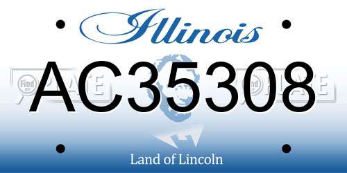 AC35308 Illinois License Plate