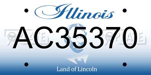 AC35370 Illinois License Plate