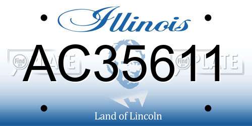 AC35611 Illinois License Plate