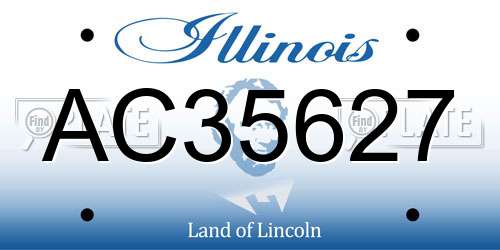 AC35627 Illinois License Plate
