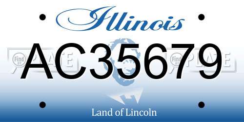 AC35679 Illinois License Plate